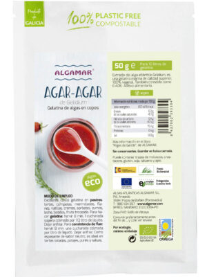 Agar-Agar (de Gelidium ) Gelatina de Algas | 50gr