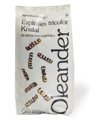 Espiral Tricolor Kristal (arroz, beterraba, espinafre e curcuma) s/ Glúten | 500gr