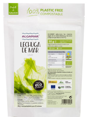 Alga Alface do Mar (ulva ); em flocos 1Kg